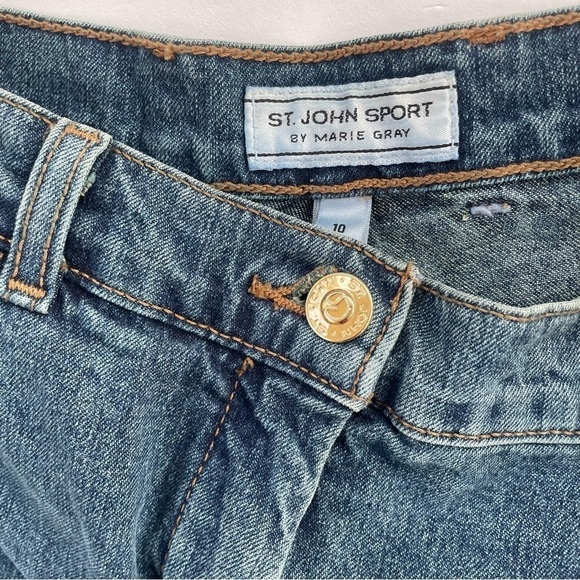 St. John by Marie Gray High Rise Straight Leg Jeans Size 10 EUC - Picture 2 of 8